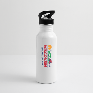 WHS License Plate Water Bottle - white