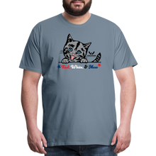 Load image into Gallery viewer, Red White &amp; Mew Classic Premium T-Shirt - steel blue