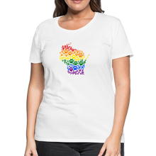 Load image into Gallery viewer, Pride Paws Contoured Premium T-Shirt - white