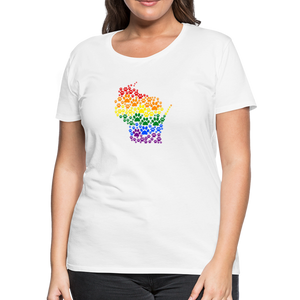 Pride Paws Contoured Premium T-Shirt - white