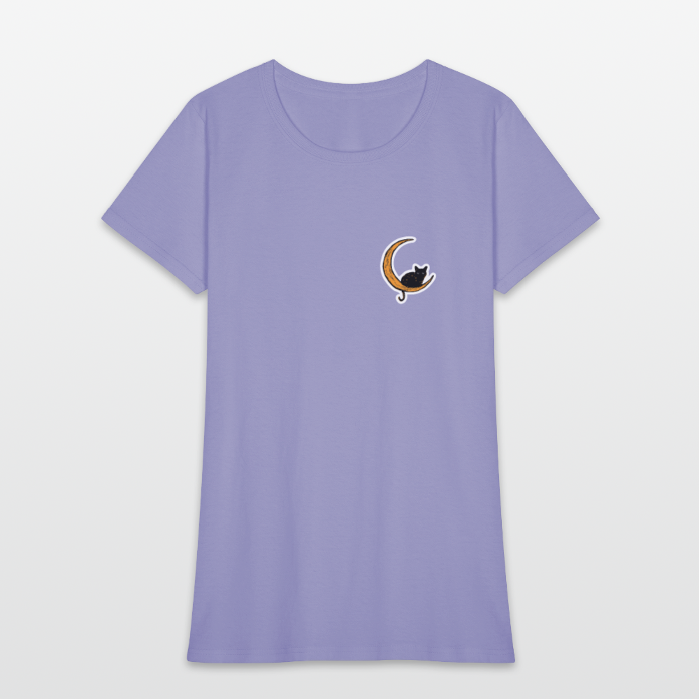Moon Cat Contoured T-Shirt - lavender