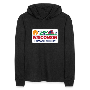 WHS License Plate Long Sleeve Hoodie Shirt - heather black