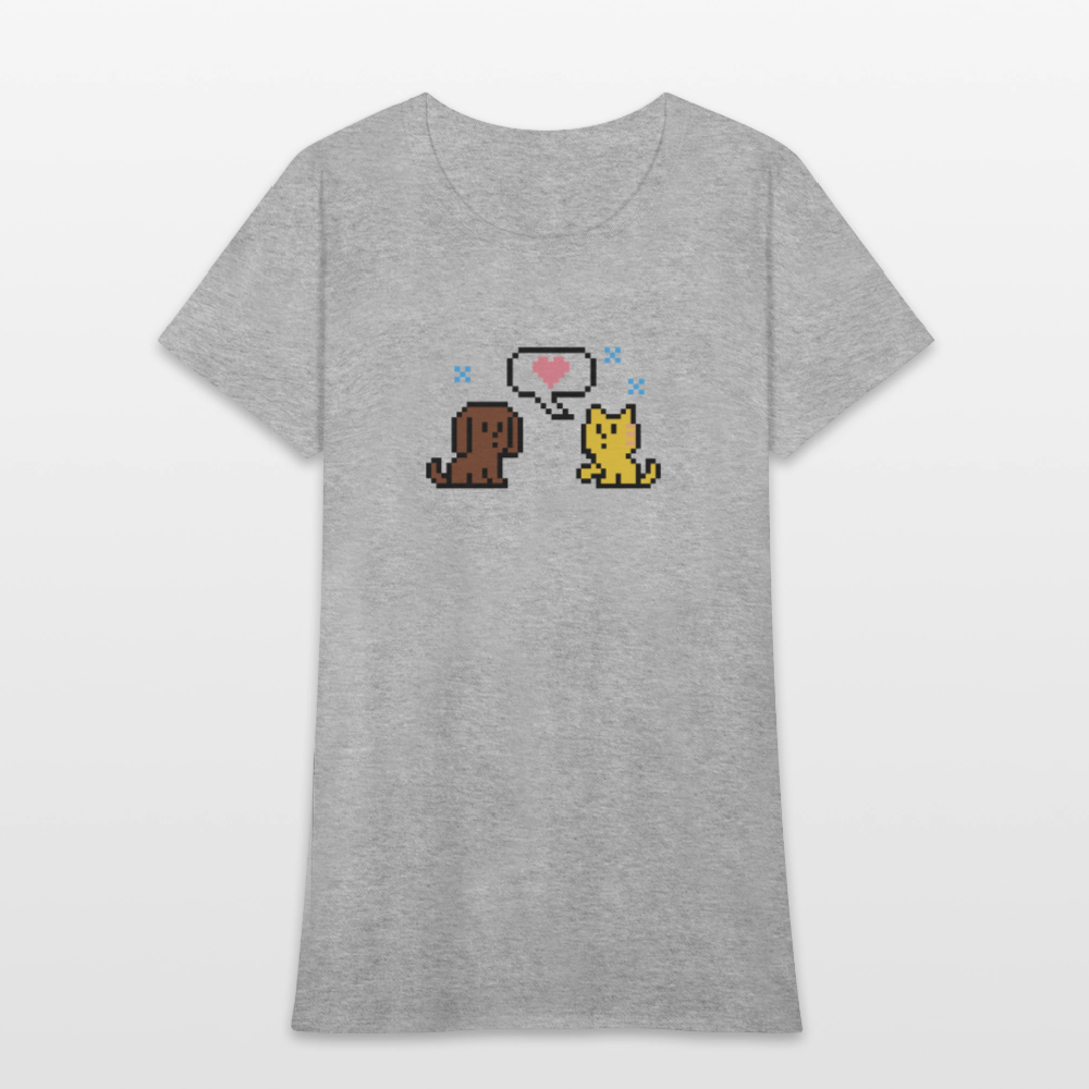 
                  
                    8-Bit Dog & Cat Contoured T-Shirt - heather gray
                  
                