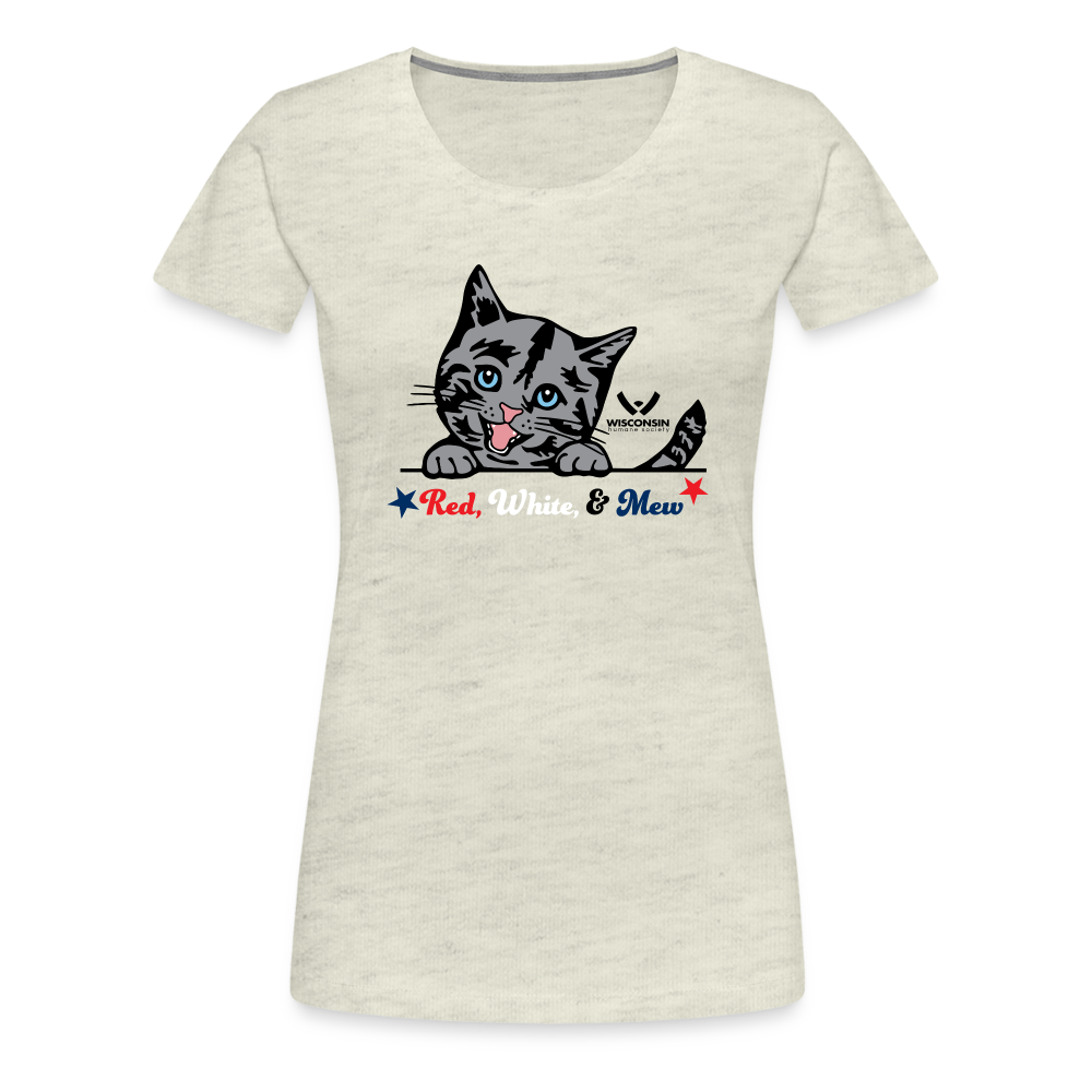 
                  
                    Red White & Mew Contoured Premium T-Shirt - heather oatmeal
                  
                