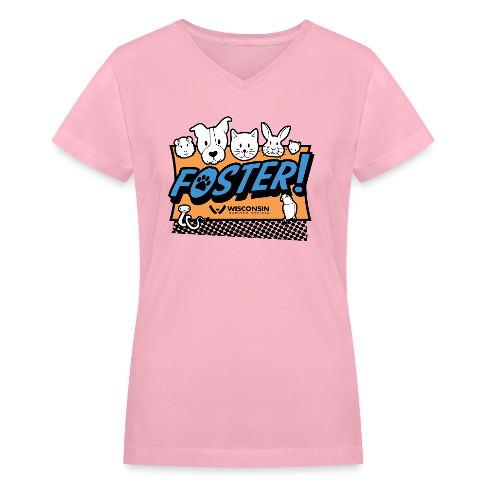 
                  
                    Foster Logo Contoured V-Neck T-Shirt - pink
                  
                