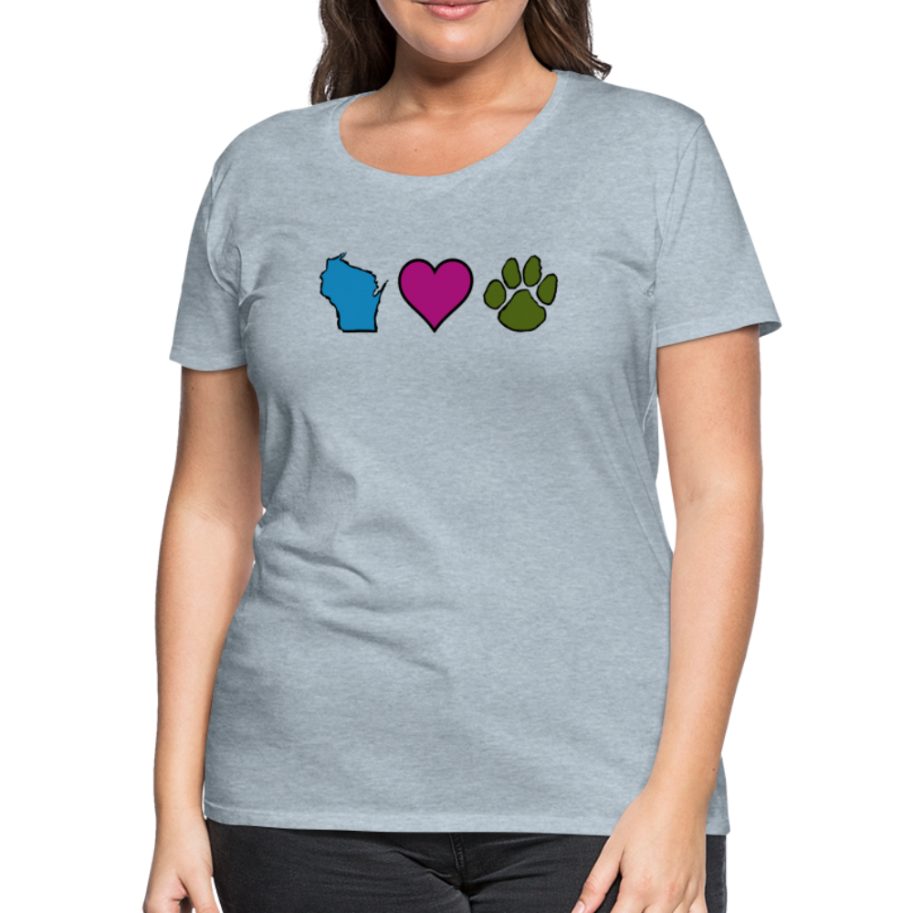 
                  
                    WI Loves Pets Contoured Premium T-Shirt - heather ice blue
                  
                