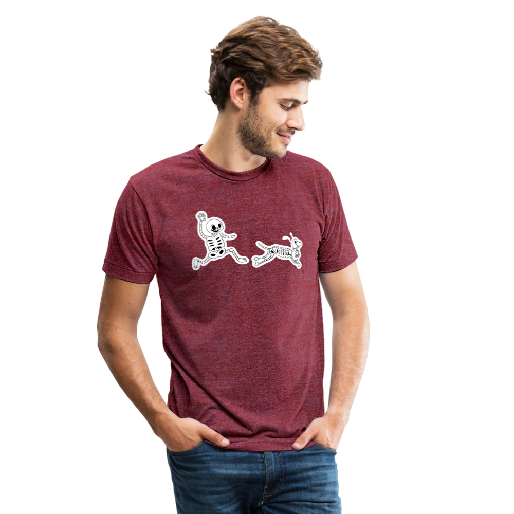 
                  
                    Skeleton Friends Unisex Tri-Blend T-Shirt - heather cranberry
                  
                