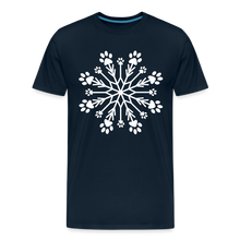 Load image into Gallery viewer, Paw Snowflake Premium T-Shirt - deep navy