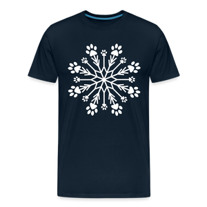 Paw Snowflake Premium T-Shirt - deep navy