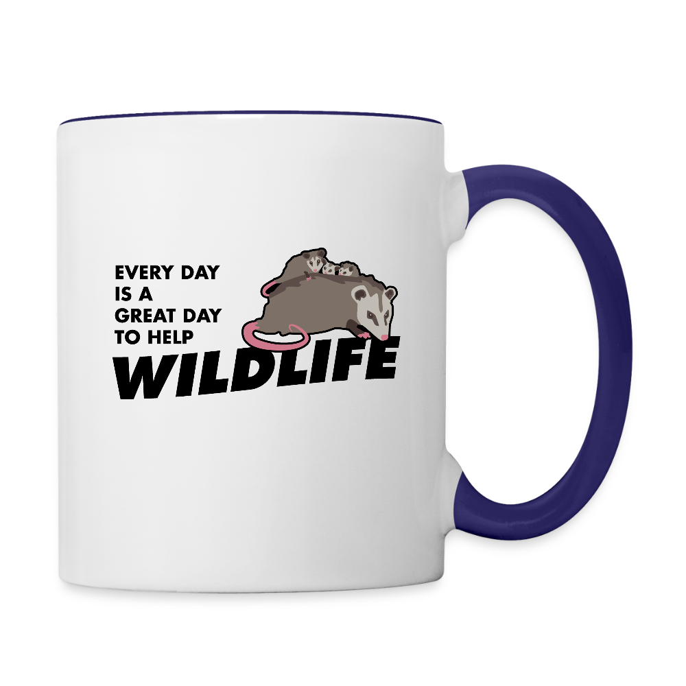 WHS Wildlife Contrast Coffee Mug - white/cobalt blue