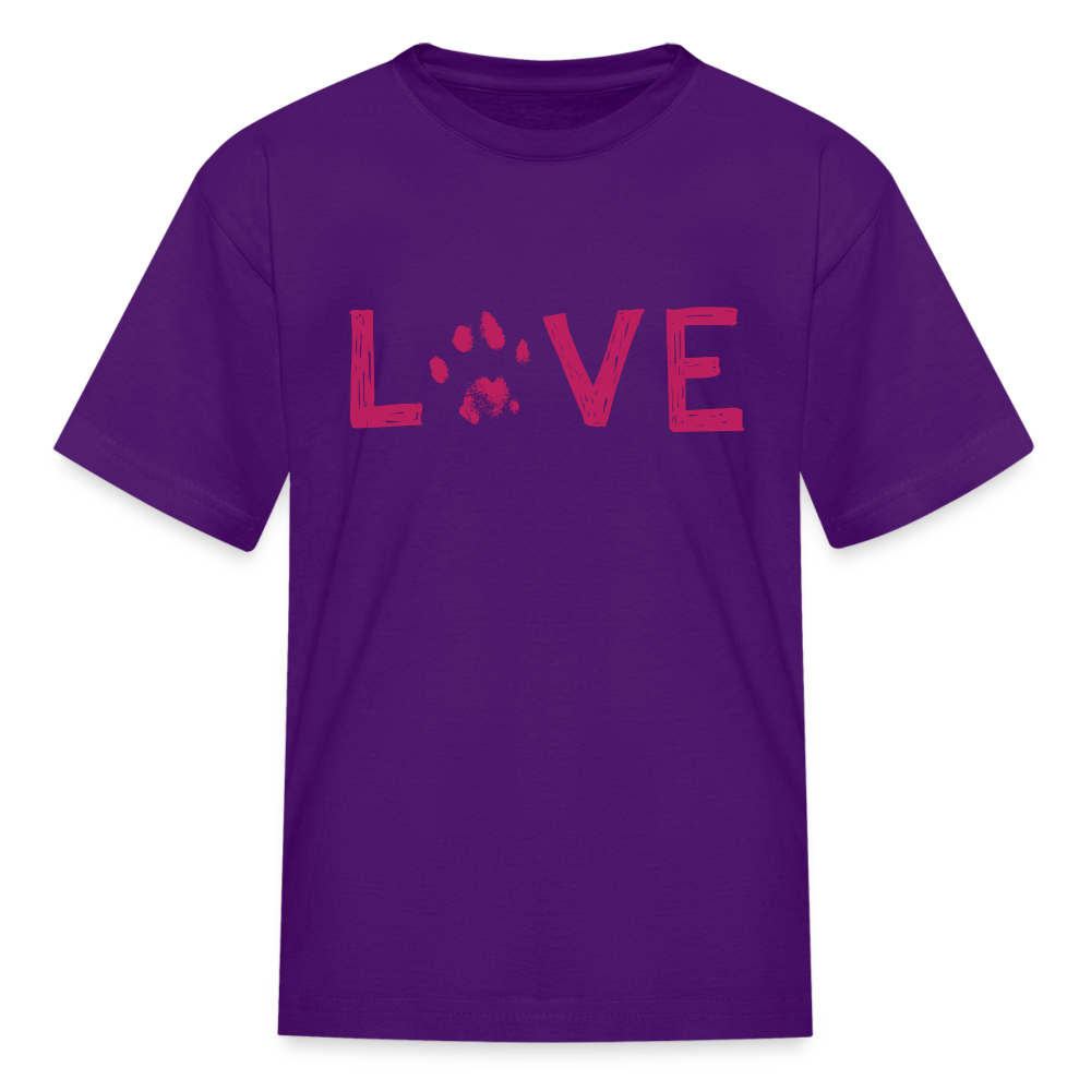 
                  
                    Love Pawprint Kids' T-Shirt - purple
                  
                