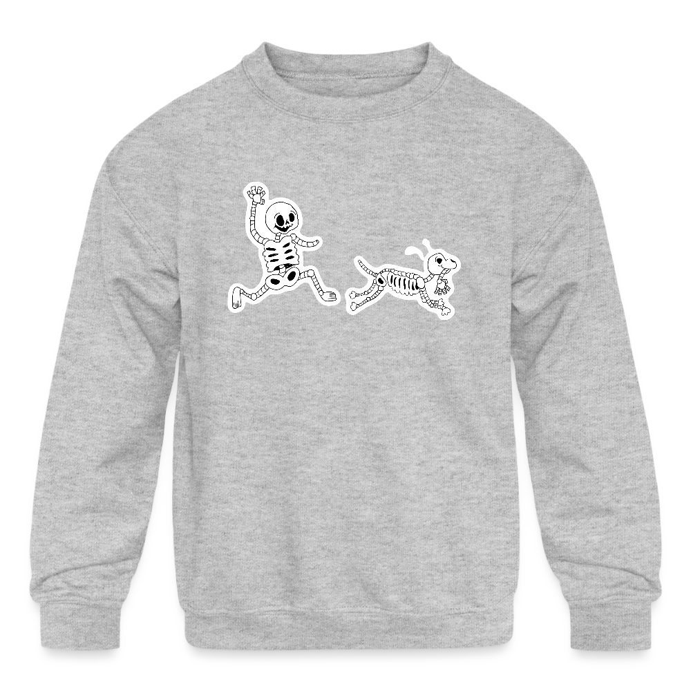 
                  
                    Skeleton Friends Kids' Crewneck Sweatshirt - heather gray
                  
                