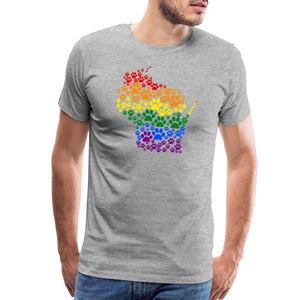 Pride Paws Classic Premium T-Shirt - heather gray