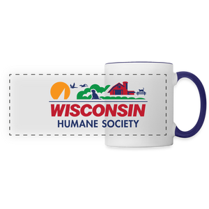 WHS License Plate Panoramic Mug - white/cobalt blue