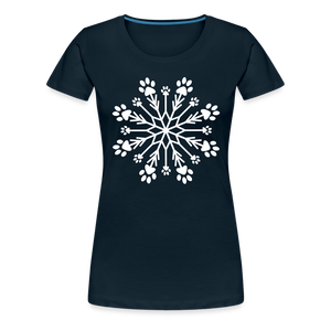 Paw Snowflake Premium T-Shirt - deep navy