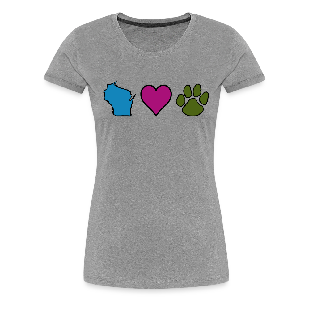 
                  
                    WI Loves Pets Contoured Premium T-Shirt - heather gray
                  
                