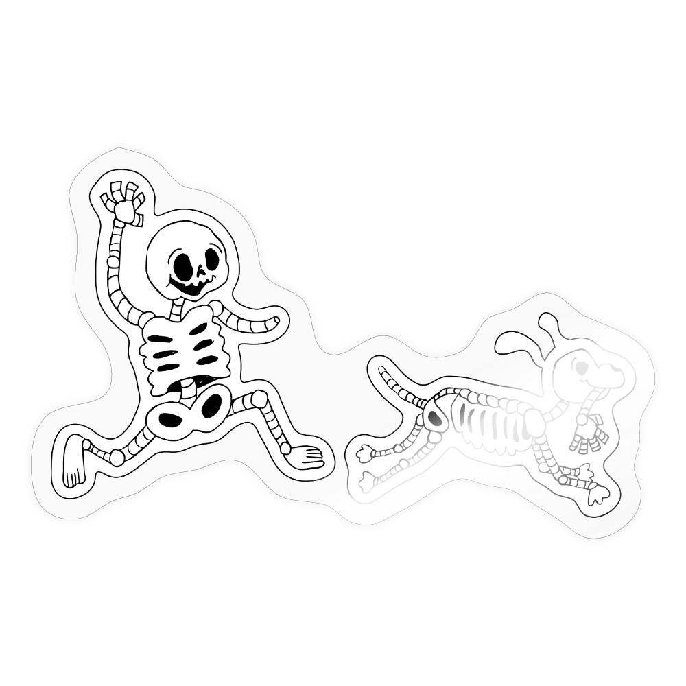 
                  
                    Skeleton Friends Sticker - transparent glossy
                  
                