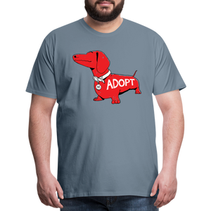 "Big Red Dog" Classic Premium T-Shirt - steel blue