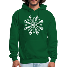 Load image into Gallery viewer, Paw Snowflake Classic Hoodie - forest green