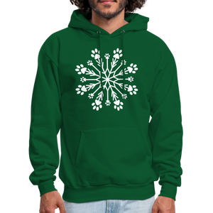 Paw Snowflake Classic Hoodie - forest green