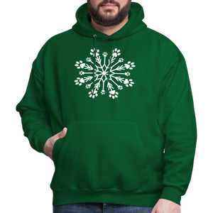 Paw Snowflake Classic Hoodie - forest green