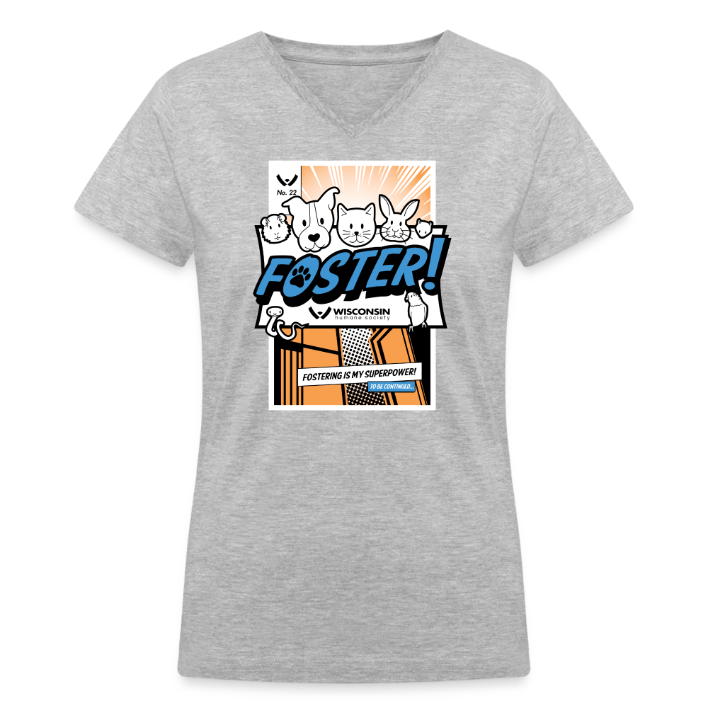 
                  
                    Foster Comic Contoured V-Neck T-Shirt - gray
                  
                