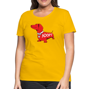 "Big Red Dog" Contoured Premium T-Shirt - sun yellow