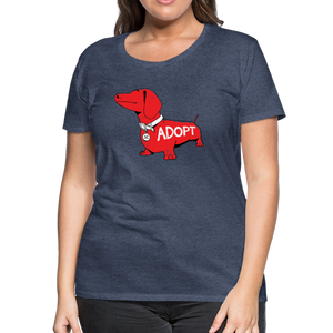 "Big Red Dog" Contoured Premium T-Shirt - heather blue