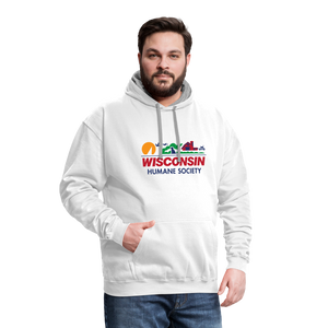 WHS License Plate Contrast Hoodie - white/gray