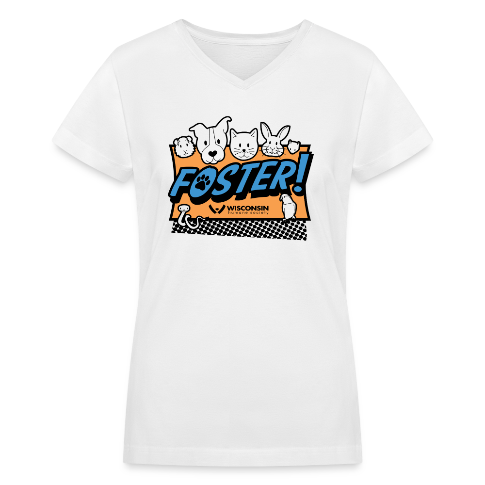 
                  
                    Foster Logo Contoured V-Neck T-Shirt - white
                  
                