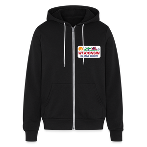 WHS License Plate Bella + Canvas Unisex Full Zip Hoodie - black