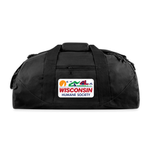 Load image into Gallery viewer, WHS License Plate Recycled Duffel Bag - black