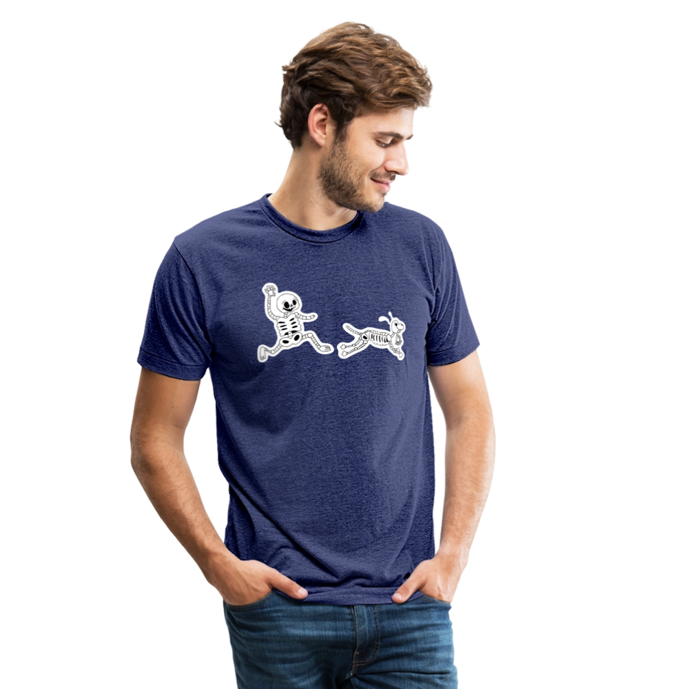 
                  
                    Skeleton Friends Unisex Tri-Blend T-Shirt - heather indigo
                  
                
