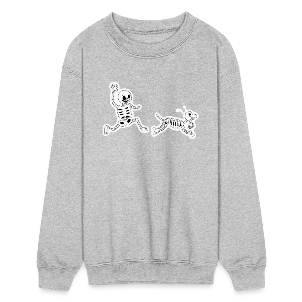
                  
                    Skeleton Friends Kids' Crewneck Sweatshirt - heather gray
                  
                