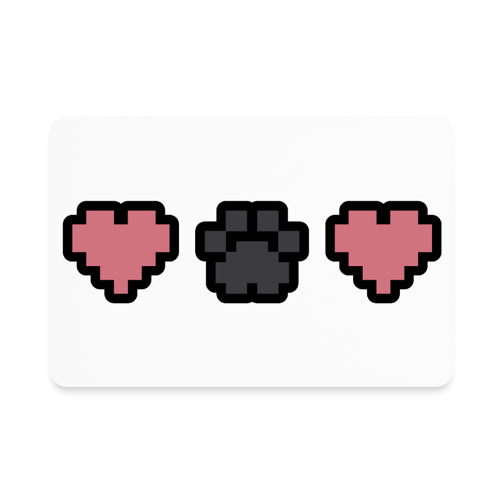 
                  
                    8-Bit Paw Heart Rectangle Magnet - white
                  
                
