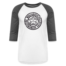 Load image into Gallery viewer, WHS 1879 Logo Baseball T-Shirt - white/charcoal