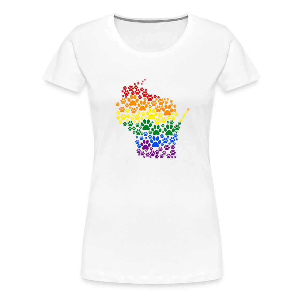 
                  
                    Pride Paws Contoured Premium T-Shirt - white
                  
                