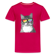 Load image into Gallery viewer, Pride Cat Kids&#39; Premium T-Shirt - dark pink