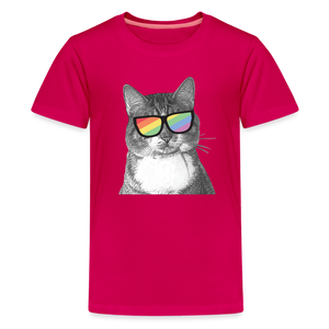 Pride Cat Kids' Premium T-Shirt - dark pink