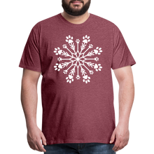 Load image into Gallery viewer, Paw Snowflake Premium T-Shirt - heather burgundy