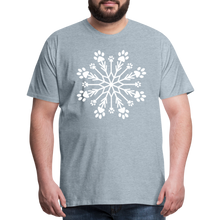 Load image into Gallery viewer, Paw Snowflake Premium T-Shirt - heather ice blue