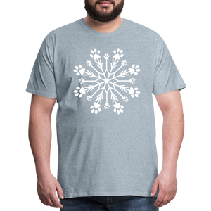 Paw Snowflake Premium T-Shirt - heather ice blue