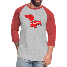 Load image into Gallery viewer, &quot;Big Red Dog&quot; Baseball T-Shirt - heather gray/red