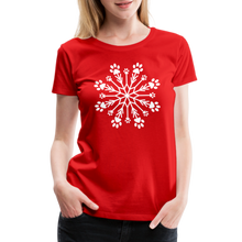 Load image into Gallery viewer, Paw Snowflake Premium T-Shirt - red