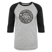 Load image into Gallery viewer, WHS 1879 Logo Baseball T-Shirt - heather gray/black