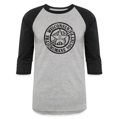 WHS 1879 Logo Baseball T-Shirt - heather gray/black