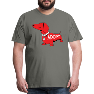 "Big Red Dog" Classic Premium T-Shirt - asphalt gray