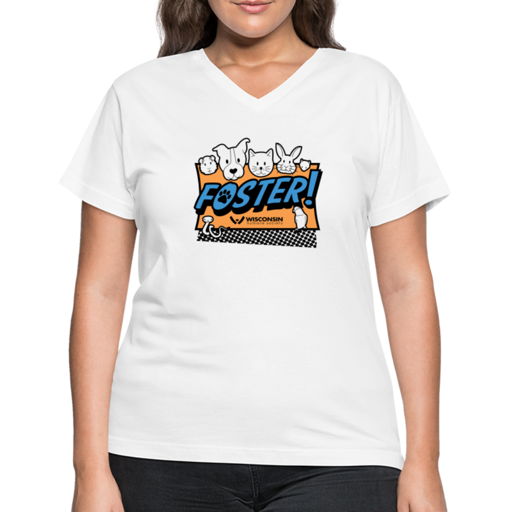 
                  
                    Foster Logo Contoured V-Neck T-Shirt - white
                  
                