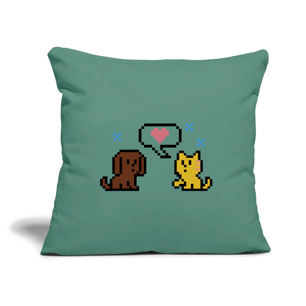 
                  
                    8-Bit Dog & Cat Throw Pillow Cover 18” x 18” - cypress green
                  
                