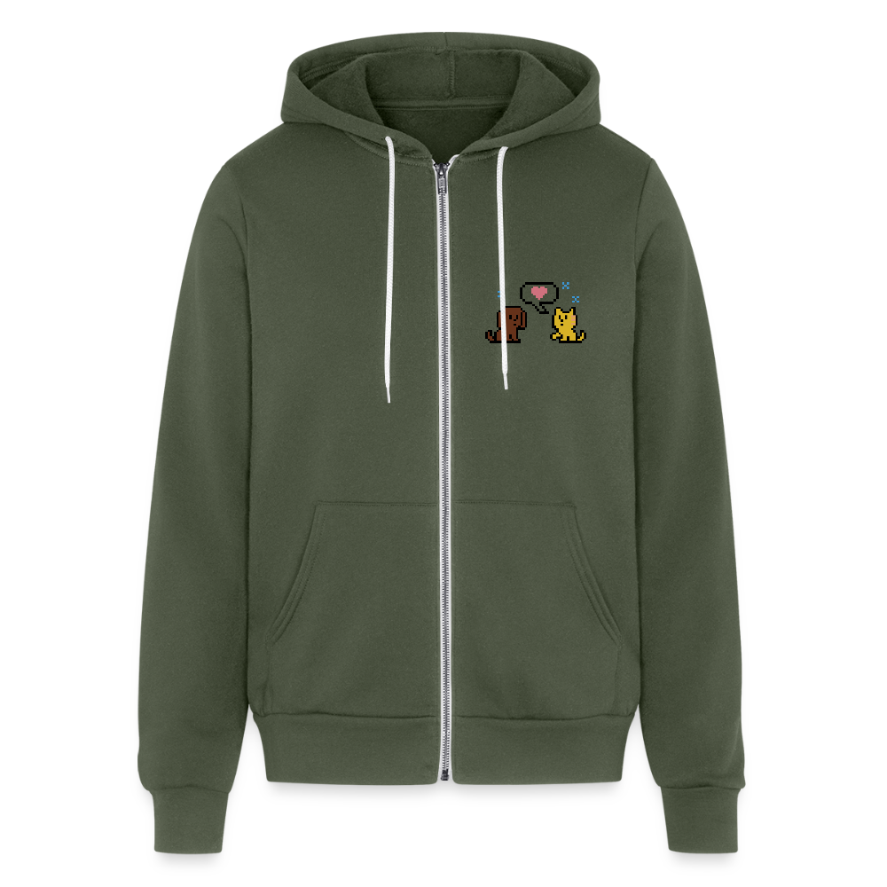 
                  
                    8-Bit Dog & Cat Bella + Canvas Unisex Full Zip Hoodie - military green
                  
                